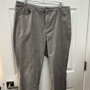 Sparkle corduroy holiday Talbots gray silver jeggings never worn 16